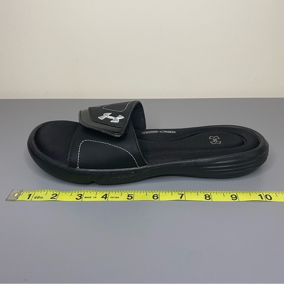 Under Armour 4D Foam Black Adjustable Slide Sandals Women’s Size 9 - Picture 8 of 12